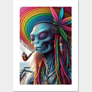 aliens rastafari Posters and Art